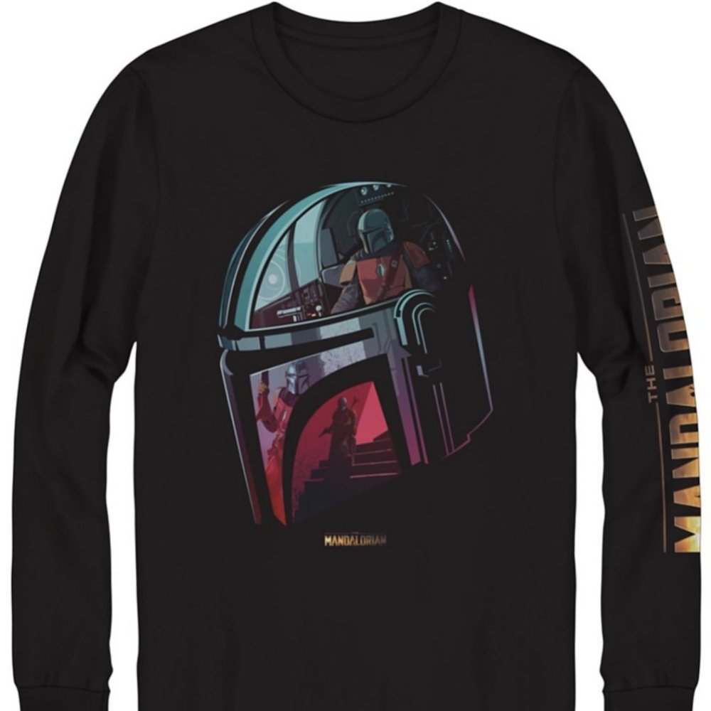 Hybrid Apparel Men's Mado Helmet Long Sleeve Graphic T-shirt